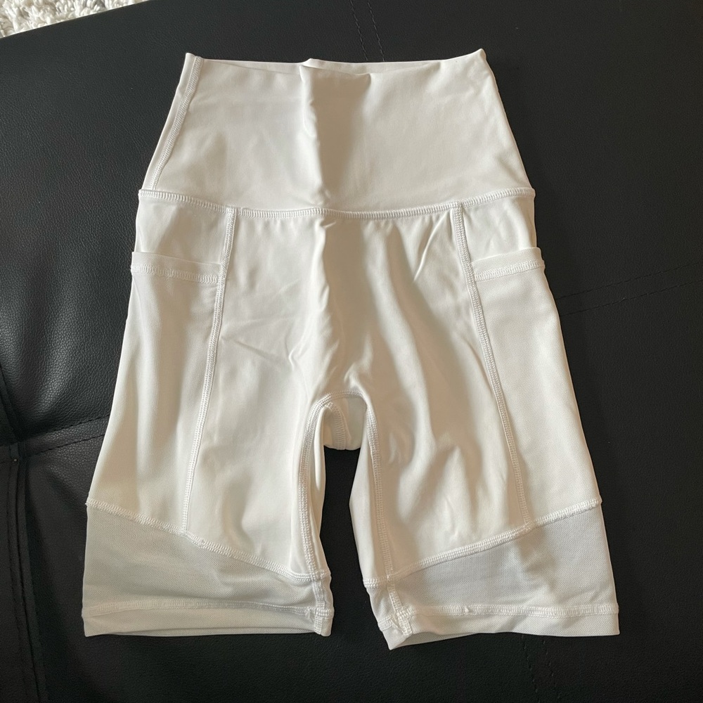 White Aerie Biker Shorts